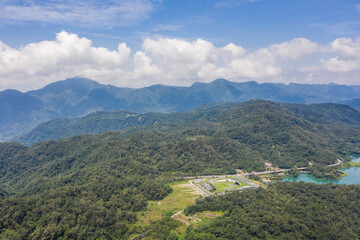 Wall Mural - aerial landscape with famous Xiangshan Visitor Center