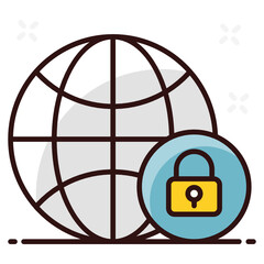 Wall Mural - 
Safe browser icon design, cybersecurity in editable style 
