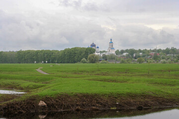 Bogolyubovo, Vladimir Oblast/ Russia- May 13th 2012: Svyato-Bogolyubsky monastery