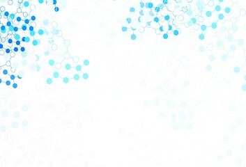 Light BLUE vector template with artificial intelligence structure.