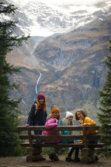 Wall Mural - family in the mountains