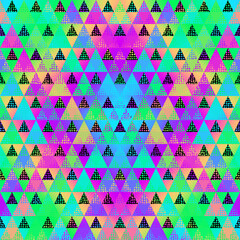 Leinwandbilder - Seamless vector pattern background of a triangles.