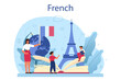 © inspiring.team - French learning concept. Language school french course. Study