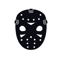 Wall Mural - hockey goalie mask silhouette icon. clipart image isolated on white background.