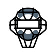 Catchers mask icon. Clipart image isolated on white background.