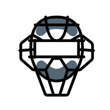 Catchers Mask Icon. Clipart Image Isolated On White Background.