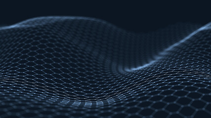 Wall Mural - 3d abstract digital technology background. futuristic sci-fi user interface concept with gradient do