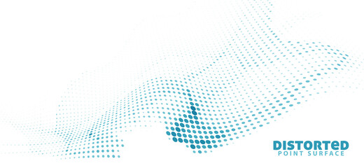 Wall Mural - Distorted pelorous color point surface with halftone effect. Simple graphics