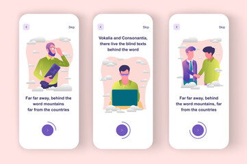 Aufkleber - Software testing mobile app templates set.