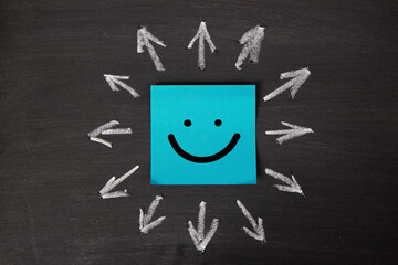 Wall Mural - Smile Concept On Sticky Note