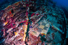 Diving Over The Checker Board On The Rhone Wreck