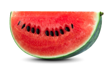 Wall Mural - Sliced of watermelon isolated on white background.