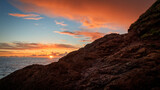 Fototapeta Krajobraz - Sunset at the Beach. Northern California, USA.