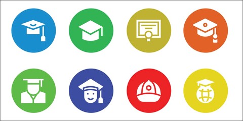 Wall Mural - graduate icon set