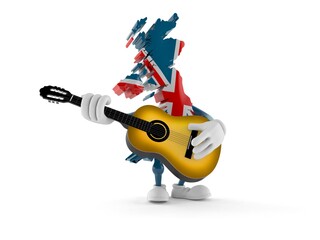 Sticker - UK character playing guitar