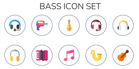 Canvas Print - bass icon set