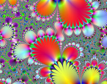 Illustration Of Psychedelic Ornamental Textured Background
