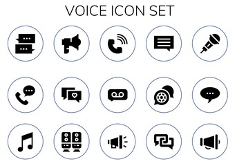 Canvas Print - voice icon set