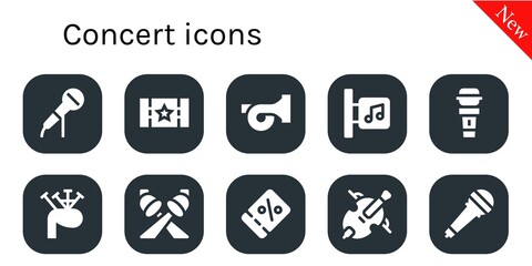 Wall Mural - concert icon set