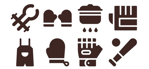 Poster - glove icon set