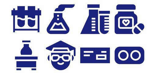 Poster - pharmaceutical icon set