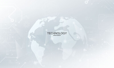 Wall Mural - abstract technology communication concept vector background