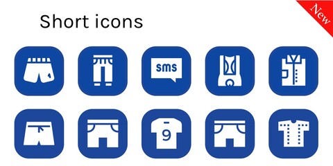 Poster - Modern Simple Set of short Vector filled Icons