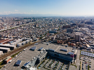 Sticker - Aerial view of Sakai, Osaka.