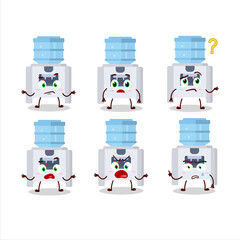 Sticker - Cartoon character of water cooler with what expression