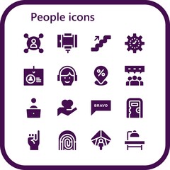 Sticker - people icon set