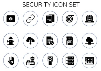 Canvas Print - security icon set