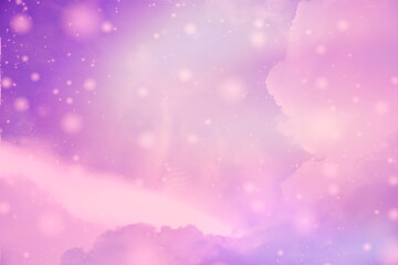Wall Mural - blurred colorful background sky with flare white lucent lights blurry