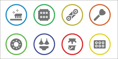 Sticker - cream icon set