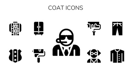 Wall Mural - coat icon set