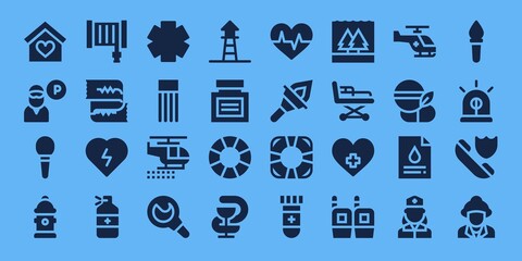 Poster - emergency icon set