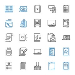 Poster - notebook icons set