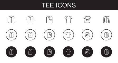 Poster - tee icons set