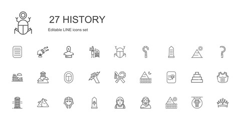 Sticker - history icons set