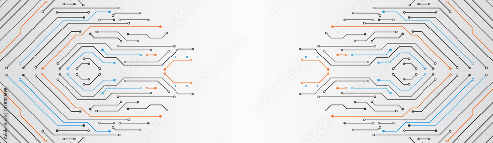 Microtech Background Circuit board vector illustration. Microelectronics and engineering ...