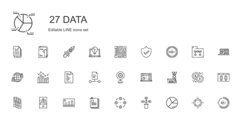 Poster - data icons set