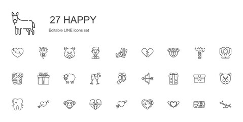 Wall Mural - happy icons set