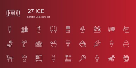 Wall Mural - ice icons set