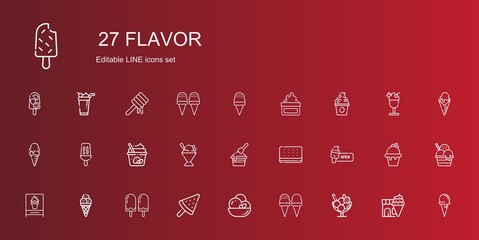 Sticker - flavor icons set