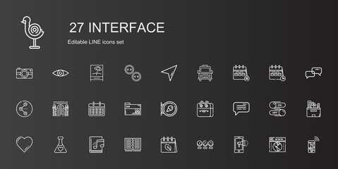 Wall Mural - interface icons set