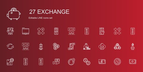 Poster - exchange icons set