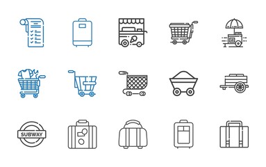 Wall Mural - trolley icons set