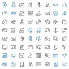 Canvas Print - post icons set