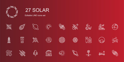 Wall Mural - solar icons set