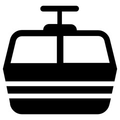 Poster - 
Funicular, icon of cable car 
