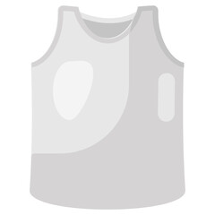 Canvas Print - 
Trendy flat design of tank top, sleeveless shirt 
